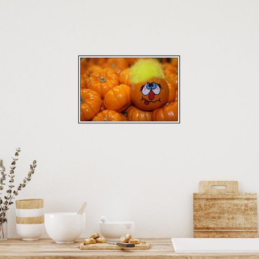 Mini Pumpkin Face Poster (Keuken)