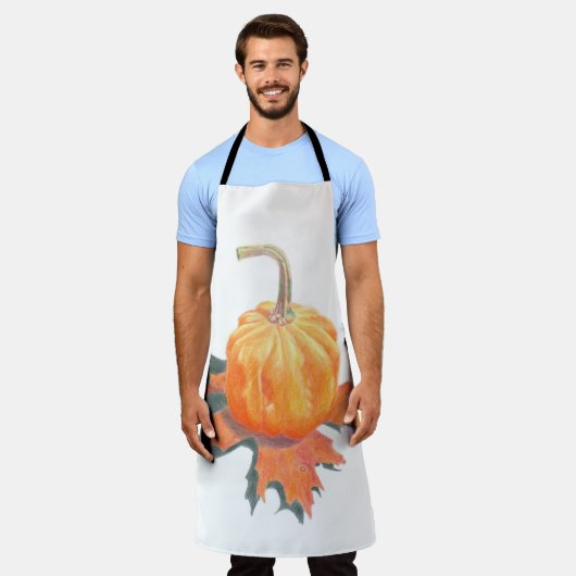 Mini Pumpkin op Autumn Leaf Schort (Gedragen)