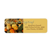Mini Pumpkins and Gourds / Happy Thanksgiving Etiket (Voorkant)