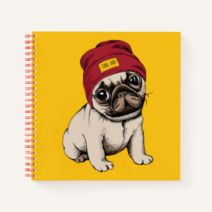 Mini Puppy Hipster Pug Notitieboek