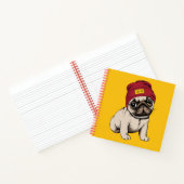 Mini Puppy Hipster Pug Notitieboek (Binnen)