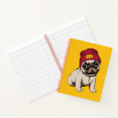 Mini Puppy Hipster Pug Notitieboek (Binnen)
