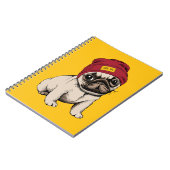 Mini Puppy Hipster Pug Notitieboek (Linkerzijde)