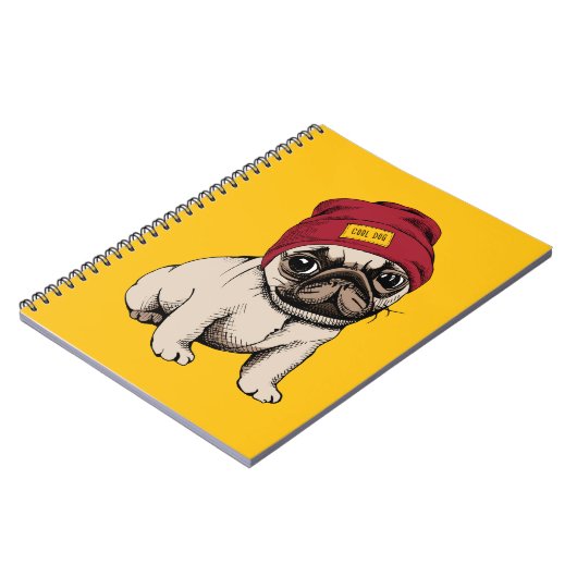 Mini Puppy Hipster Pug Notitieboek (Linkerzijde)