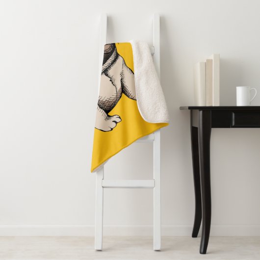 Mini Puppy Hipster Pug Sherpa Deken (In situ)