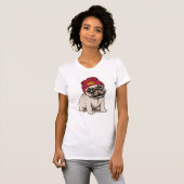 Mini Puppy Hipster Pug T-shirt (Voorkant volledig)