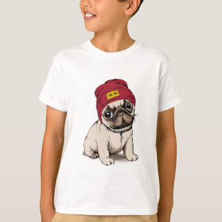 Mini Puppy Hipster Pug T-shirt