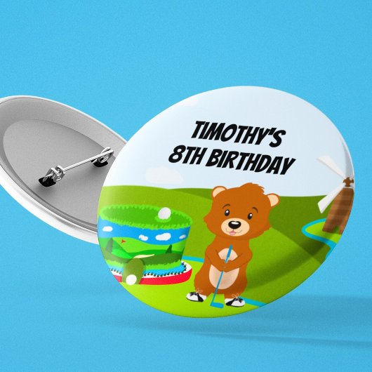 Mini Putt Putt Verjaardag Schattig Gopher Kinderfe Ronde Button 3,2 Cm