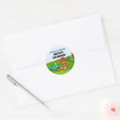 Mini Putt Putt Verjaardag Schattige Gopher Kindere Ronde Sticker (Envelop)