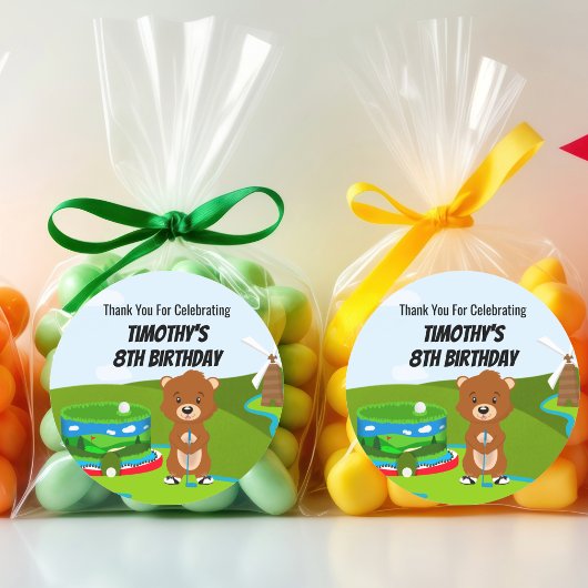 Mini Putt Putt Verjaardag Schattigee Gopher Kinder Ronde Sticker