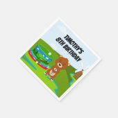 Mini Putt Putt Verjaardag Schattigee Gopher Kinder Servet (Hoek)