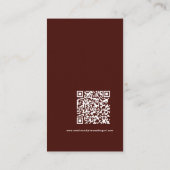 Mini QR-code terracotta boho huwelijksdetails Informatiekaartje (Achterkant)