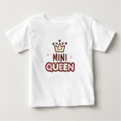 Mini Queen Gedrukt Modern Wit T-shirt (Voorkant)