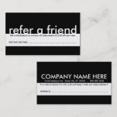 mini raadpleegt een vriend aanbevelingskaartje (Voorkant / Achterkant)