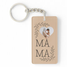 Mini Rechthoek Sleutelhanger met Hart Foto Lijst