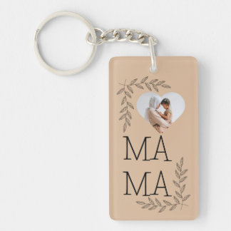 Mini Rechthoek Sleutelhanger met Hart Foto Lijst