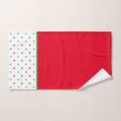 Mini Red en Green Waterverf Polka Dots Bad Handdoek (Handdoek)