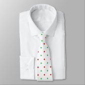 Mini Red en Green Waterverf Polka Dots Stropdas (Gebonden)