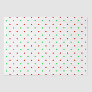 Mini Red en Green Waterverf Polka Dots Tissuepapier