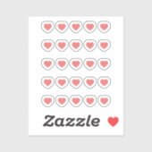 Mini Red Hearts-Stickers ingesteld Sticker (Vel)