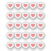Mini Red Hearts-Stickers ingesteld Sticker (Voorkant)