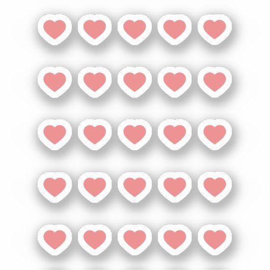 Mini Red Hearts-Stickers ingesteld Sticker (Voorkant)