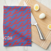 Mini Red Lobsters Blue Maine LOBSTAH Slang Preppy Theedoek (Quarter Fold)