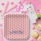 Mini Red Lobsters White Maine Blue LOBSTAH Papieren Bordje (Feest)