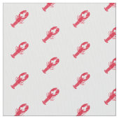 Mini Red Preppy Lobster Print Stof (Close Up)