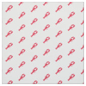 Mini Red Preppy Lobster Print Stof (Swatch)