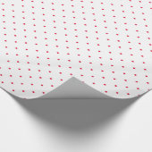Mini Red Waterverf Polka Dots Wrapping Paper Cadeaupapier (Hoek)