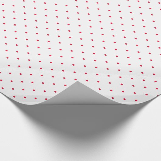 Mini Red Waterverf Polka Dots Wrapping Paper Cadeaupapier (Hoek)