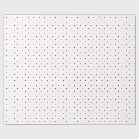 Mini Red Waterverf Polka Dots Wrapping Paper Cadeaupapier (Vlak)