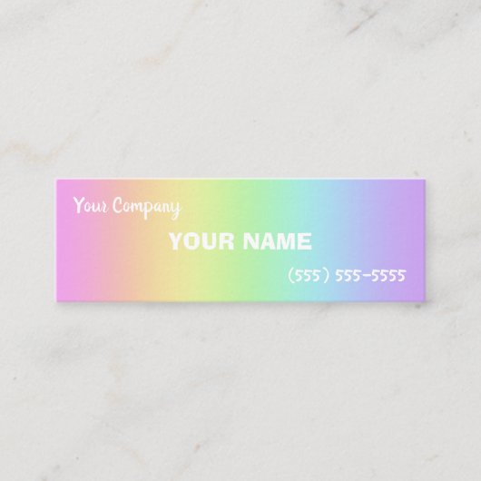 Mini-regenbooggradiënt Visitekaartjes (Voorkant)