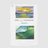 Mini Reishanddoek met surven ontwerp Golfhanddoek (Voorkant)