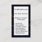 Mini Resume Kaart | Kaart voor netwerken Contactkaartje (Achterkant)