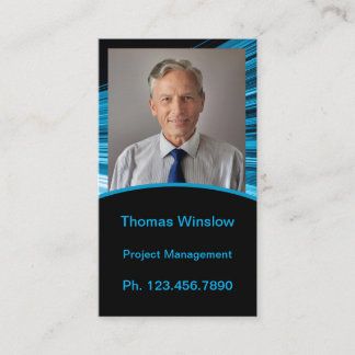 Mini Resume Kaart | Netwerk Kaart Blauw Zwart Contactkaartje