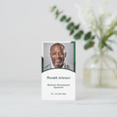 Mini Resume Kaart | Netwerk Kaart Donkergroen Visitekaartje (Staand voorkant)