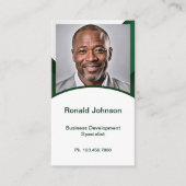 Mini Resume Kaart | Netwerk Kaart Donkergroen Visitekaartje (Voorkant)