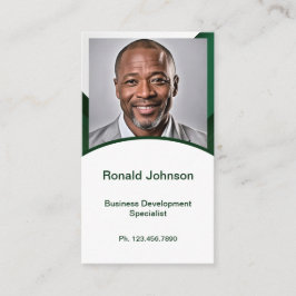 Mini Resume Kaart | Netwerk Kaart Donkergroen Visitekaartje