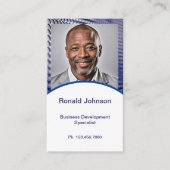 Mini Resume Kaart | Networking Kaart Navy Blue Visitekaartje (Voorkant)