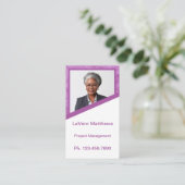 Mini Resume Kaart | Networking Kaart Roze Contactkaartje (Staand voorkant)