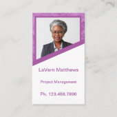 Mini Resume Kaart | Networking Kaart Roze Contactkaartje (Voorkant)