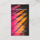 Mini Resume Kaart | Networking Kaart Roze Sinaasap Contactkaartje (Achterkant)