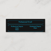 Mini Resume Mini Visitekaartje (Achterkant)