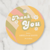 Mini Retro Sunshine Baby Boy Douche Dank u Bedankjes Labels (Voorkant)