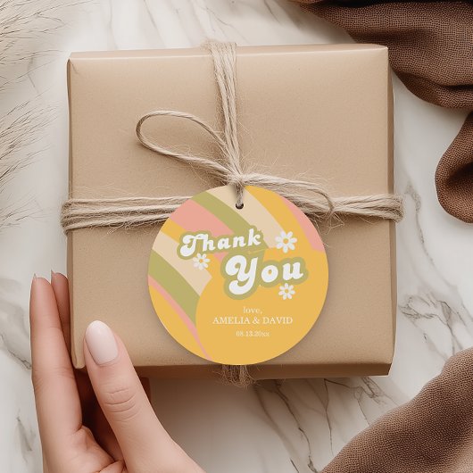 Mini Retro Sunshine Baby Boy Douche Dank u Bedankjes Labels