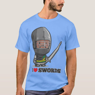 Mini Ridder Ik hou van zwaarden vrienden T-shirt