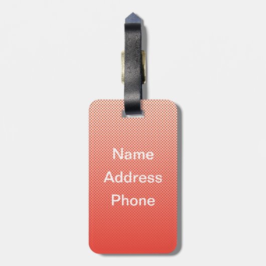 Mini Robin Bagagelabel (Achterkant verticaal)