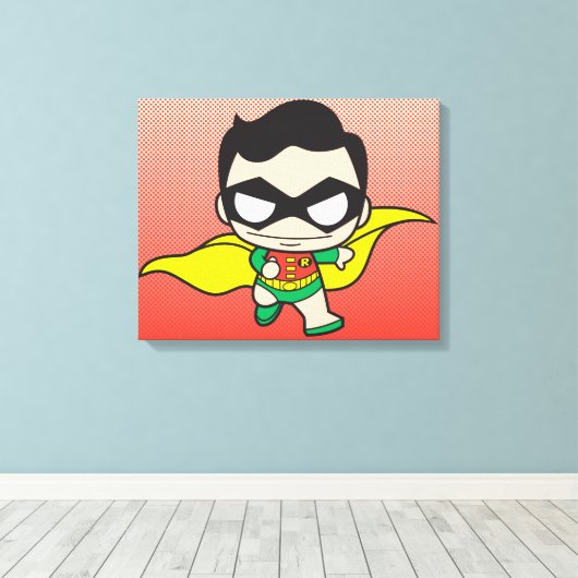 Mini Robin Canvas Afdruk (Insitu (Houten vloer))